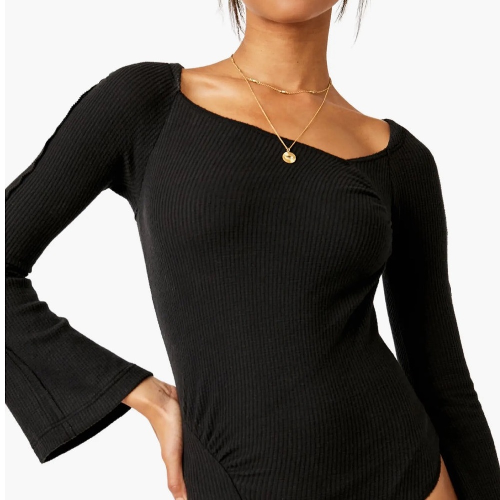 Free People On a Cloud long sleeves bodysuit NWT